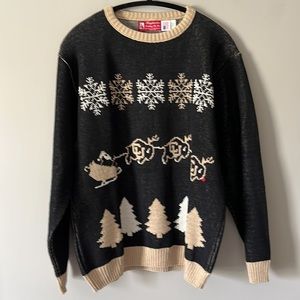 Binghamton Knitting Co. Christmas Santa Sweater Size Large new w/out tags